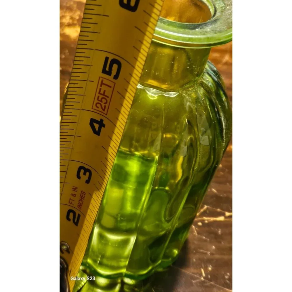 3 Green Decore Brass Gosling‎ Figurine Pier 1 Glass Bottle Asian Ceramic Vase